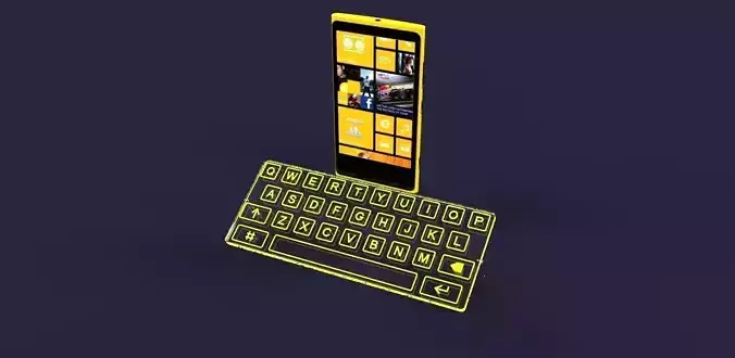 Touch mini keyboard Free 3D model