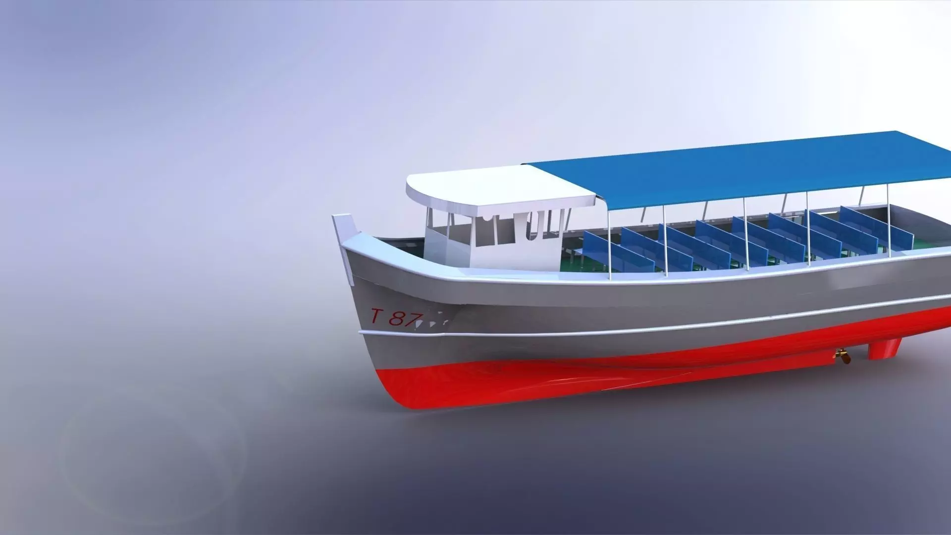 3D Trawler fishing boat Free 3D model