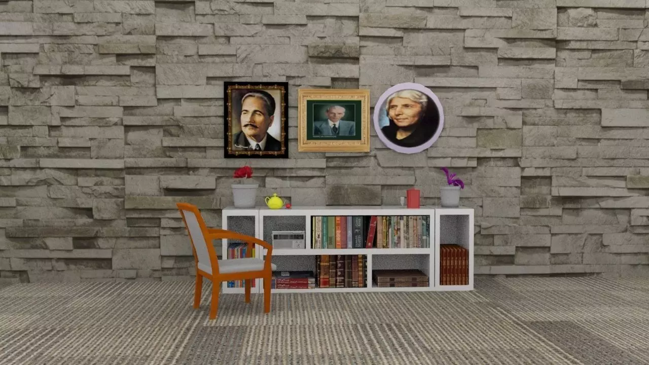 Wall interior Low-poly 3D model