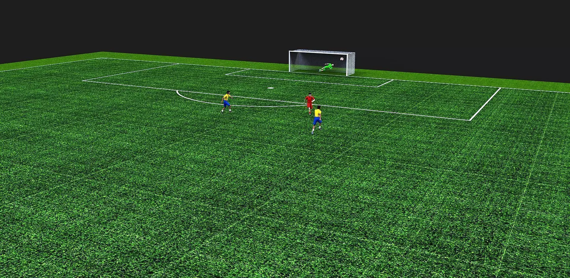 Football field Free 3D model_0
