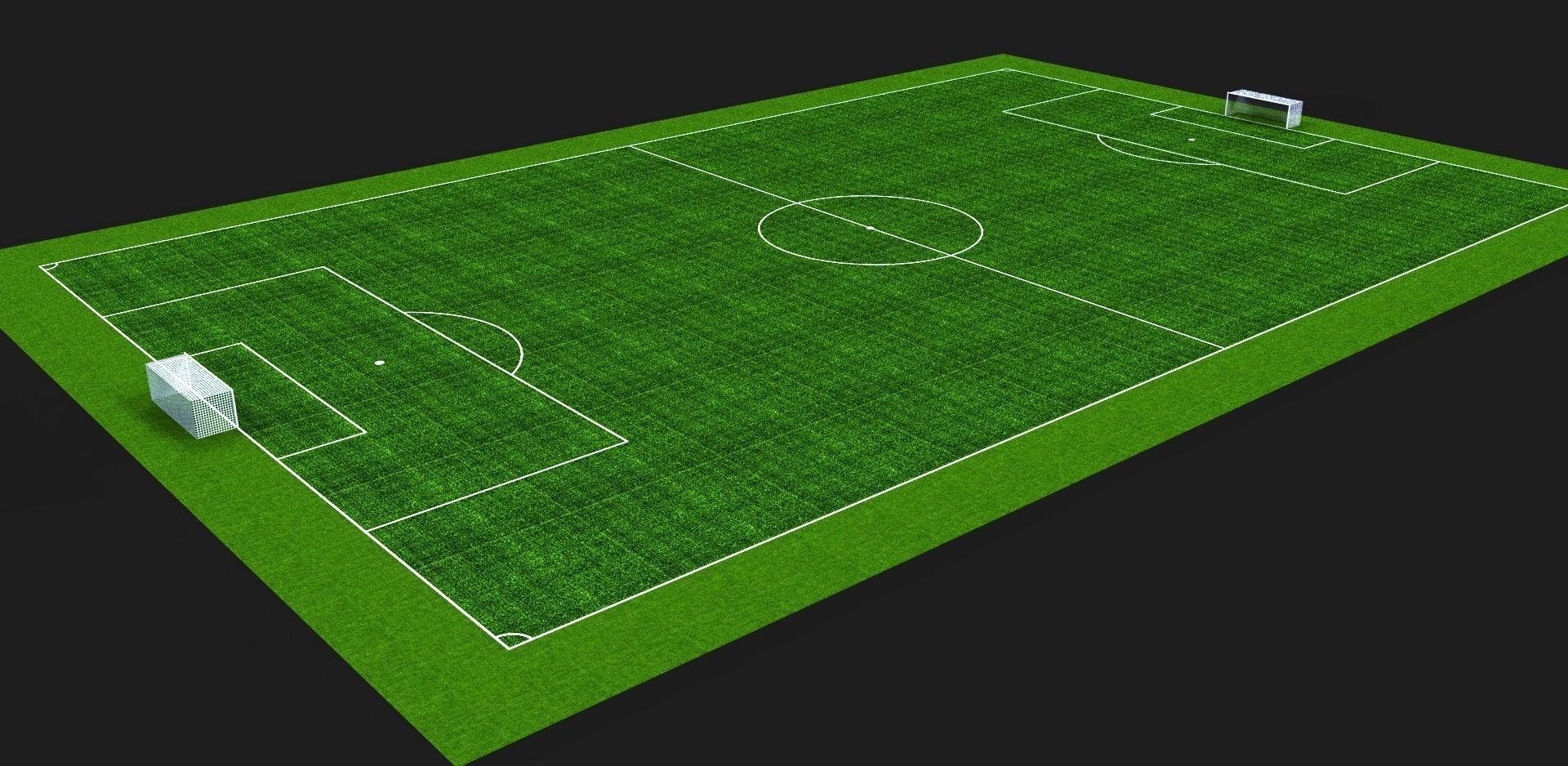 Football field Free 3D model_2