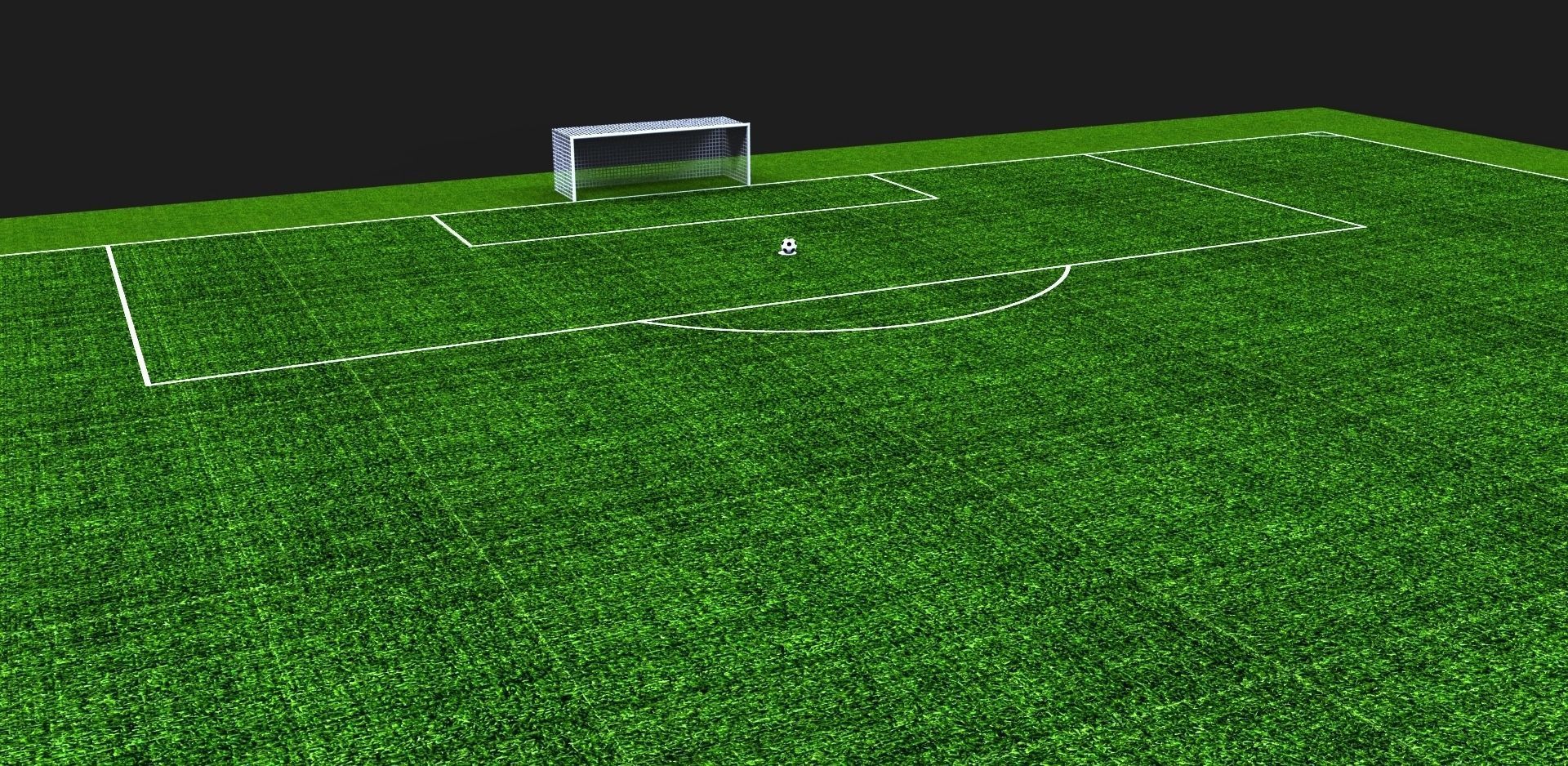 Football field Free 3D model_1