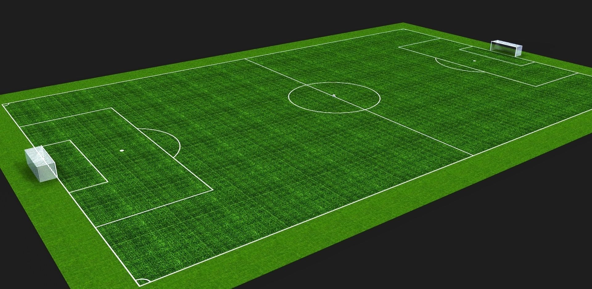 Football field Free 3D model_3