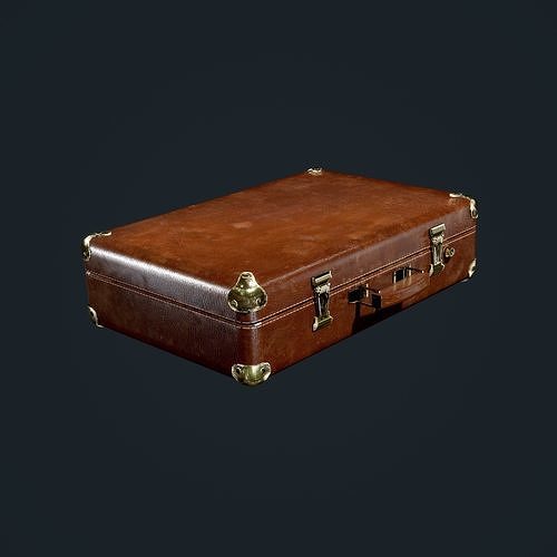 Suitcase Luggage Travel Briefcase Low-poly 3D model