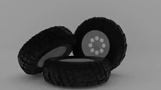 Tire off road model Free low-poly 3D model