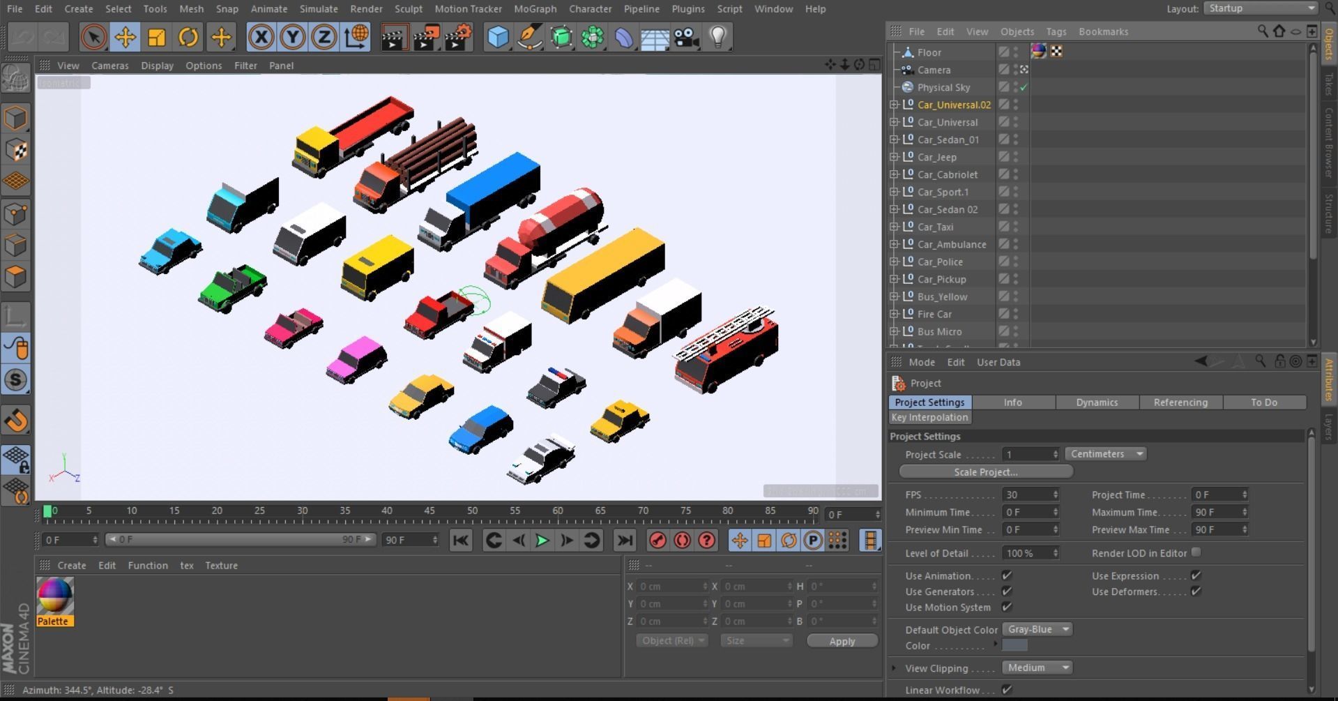 Polygonia Low Poly City Cars Pack Low-poly 3D model_9