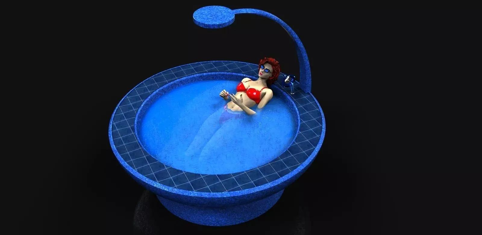 Outdoor bath tub Free 3D model