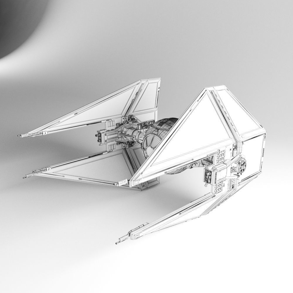 TIE-Interceptor First Order Star Wars 3D model_4