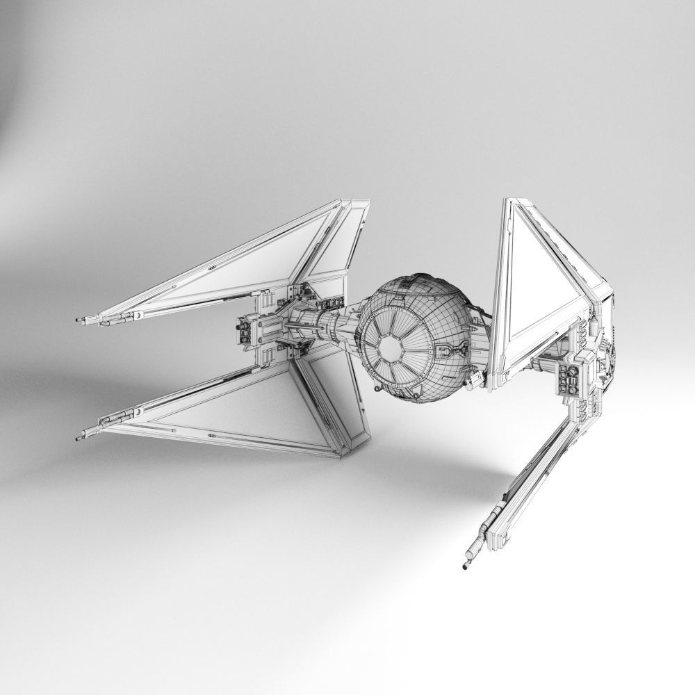 TIE-Interceptor First Order Star Wars 3D model_3