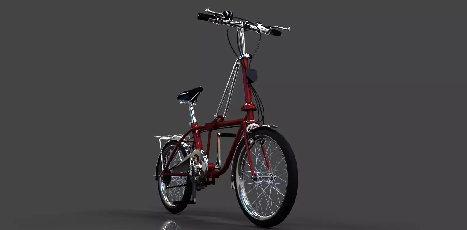 Folding bike Free 3D model_0