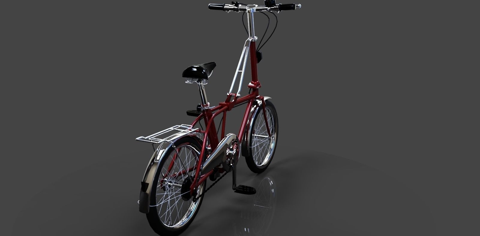 Folding bike Free 3D model_4
