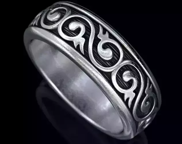 Exclusive engagement ring with patterns 421