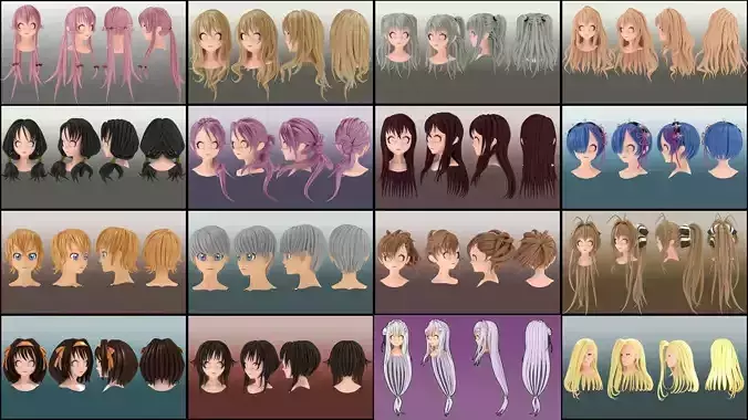 Anime hairstyle Collection 1 