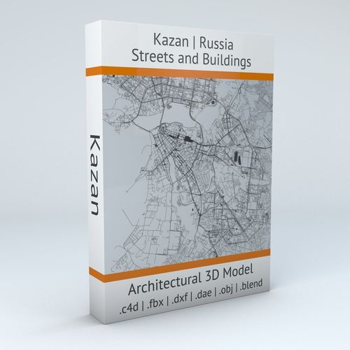 Kazan Streets and Buildings 3D model