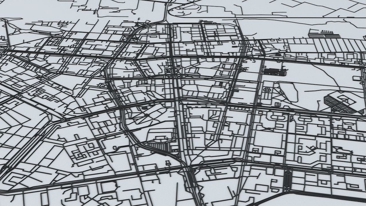 Kazan Road Network and Streets 3D model_3