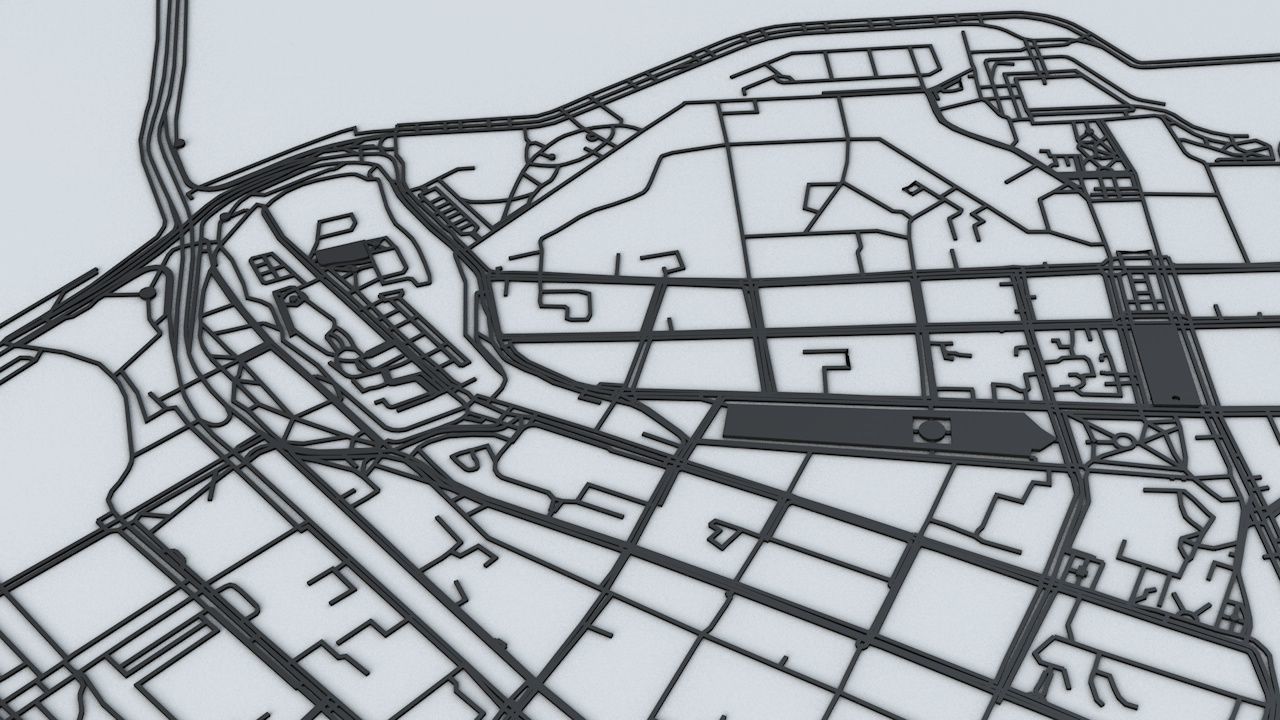 Kazan Road Network and Streets 3D model_6