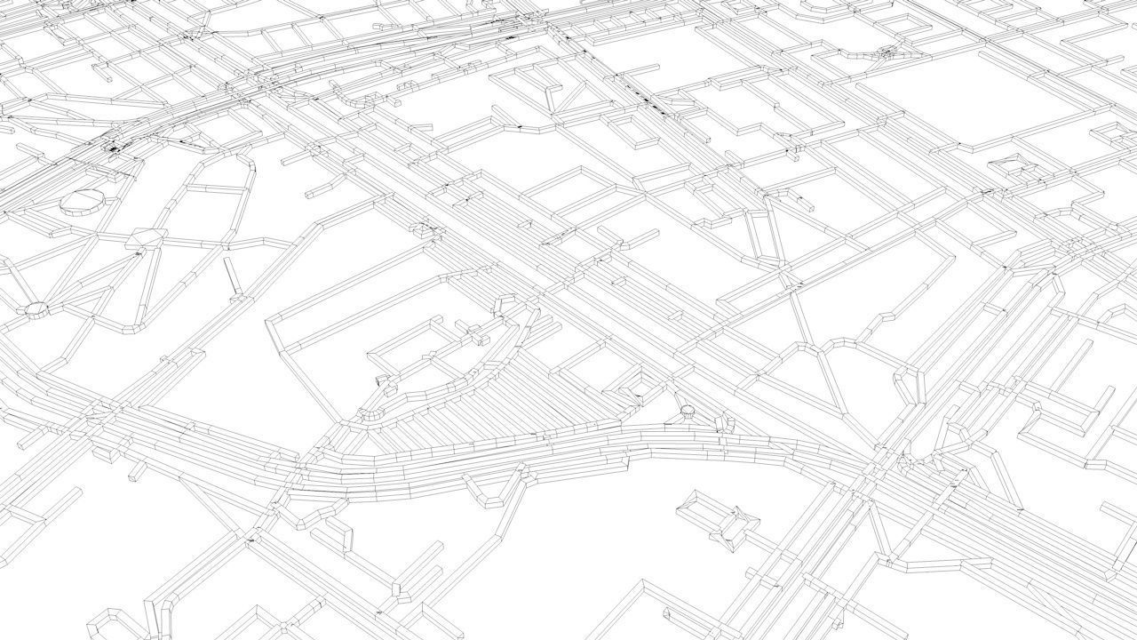 Kazan Road Network and Streets 3D model_12