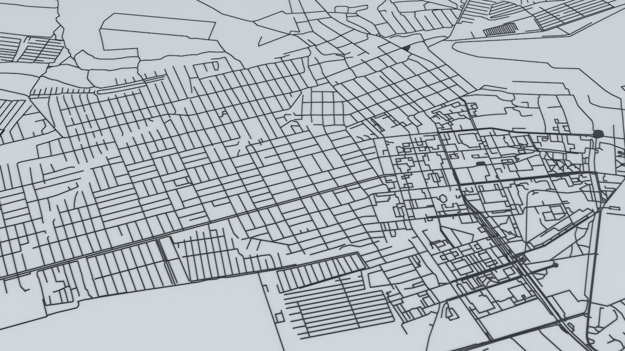 Kazan Road Network and Streets 3D model_8