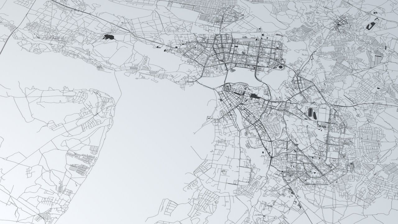 Kazan Road Network and Streets 3D model_4