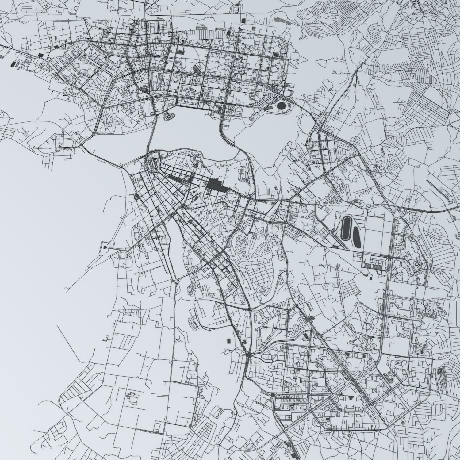 Kazan Road Network and Streets 3D model_1