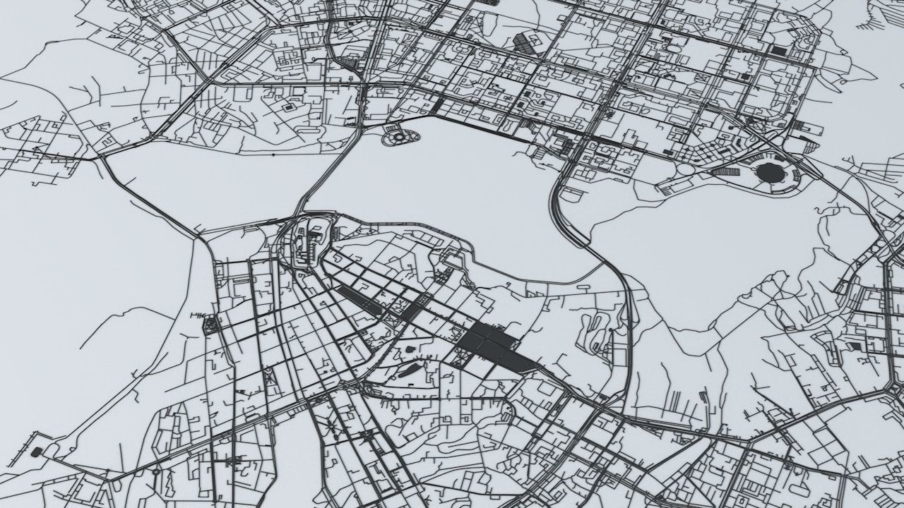 Kazan Road Network and Streets 3D model_2
