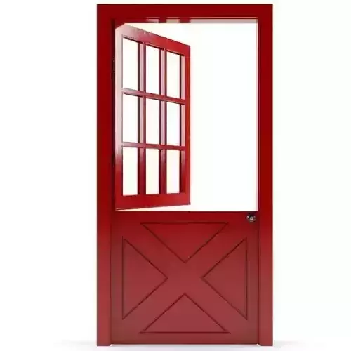 Classic Red Door Free 3D model