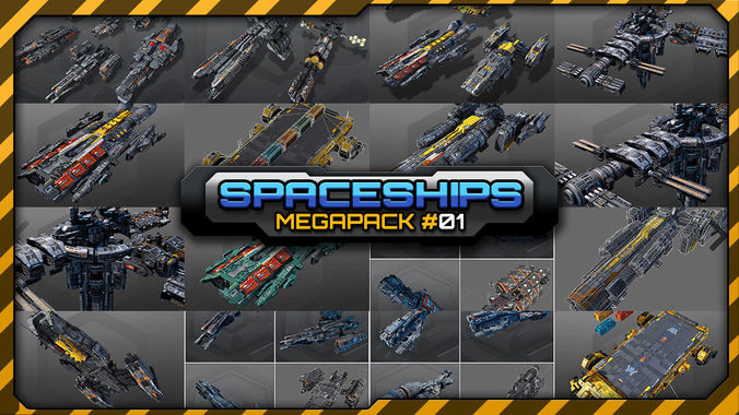 Spaceships Megapack 01 3D Model Collection