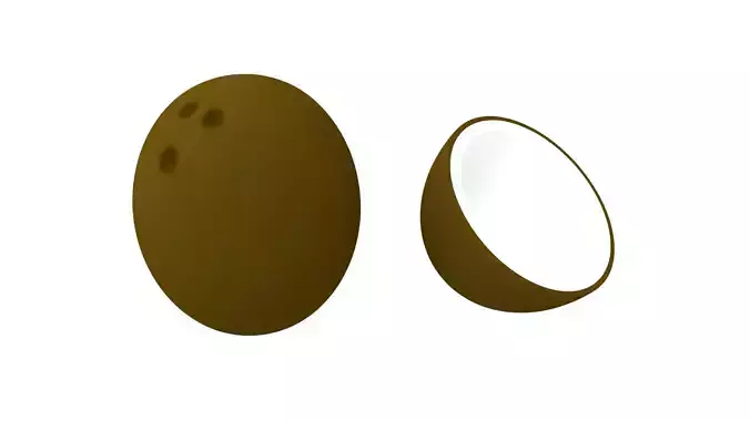 Coconut and Coconut Open 3D model