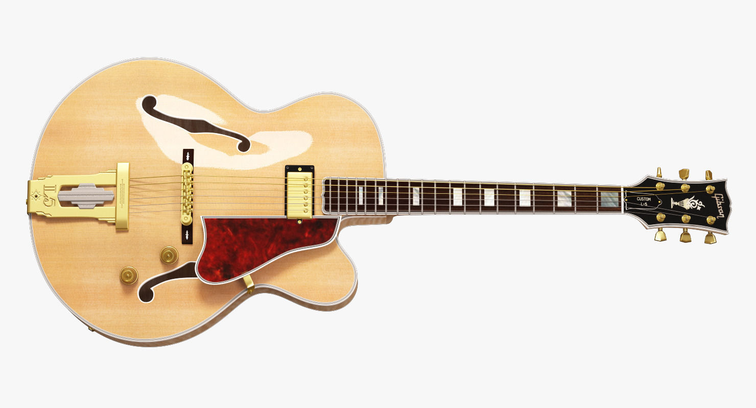 Semi-Acoustic Hollowbody Guitars 3D Model Collection_2