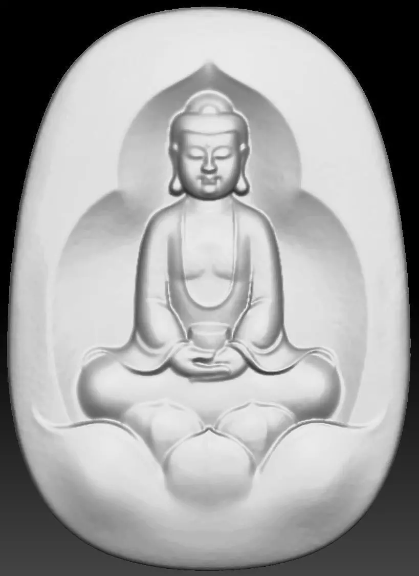 bouddha wood cnc 3D print model