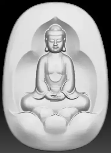 bouddha wood cnc 3D print model