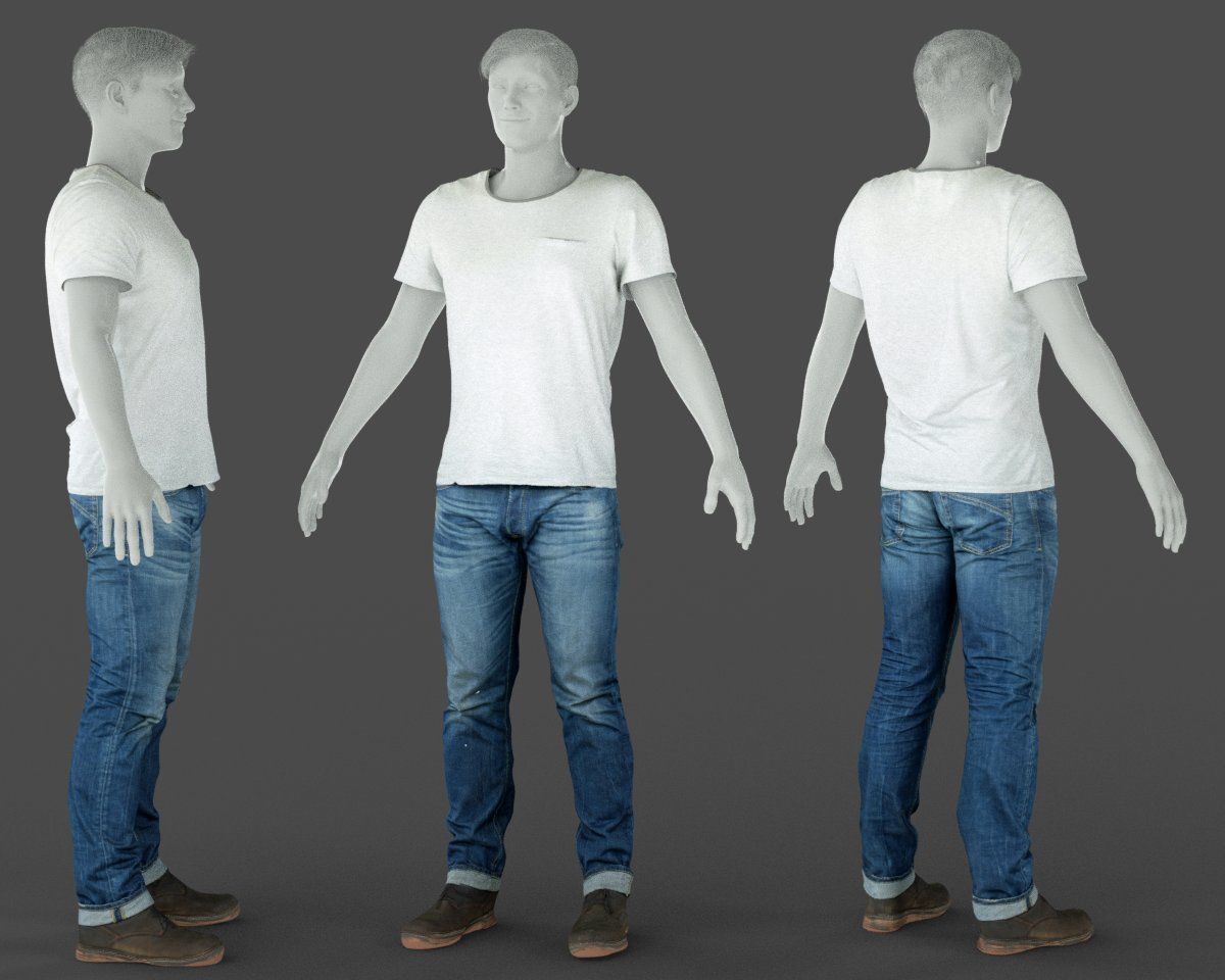 9 Casual Male Outfits V5 3D Model Collection_3