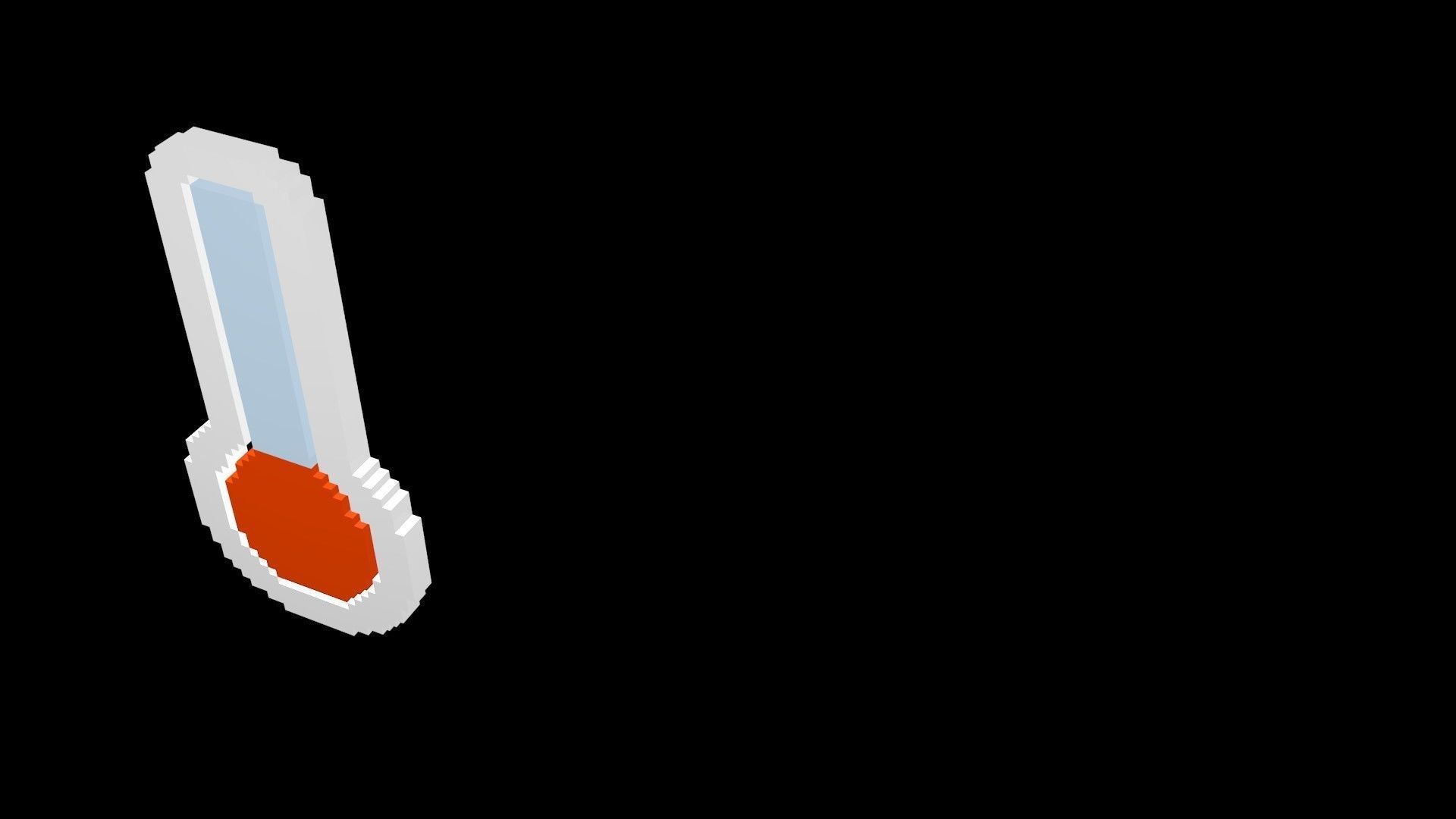 Thermometer symbol voxel 3D model_2