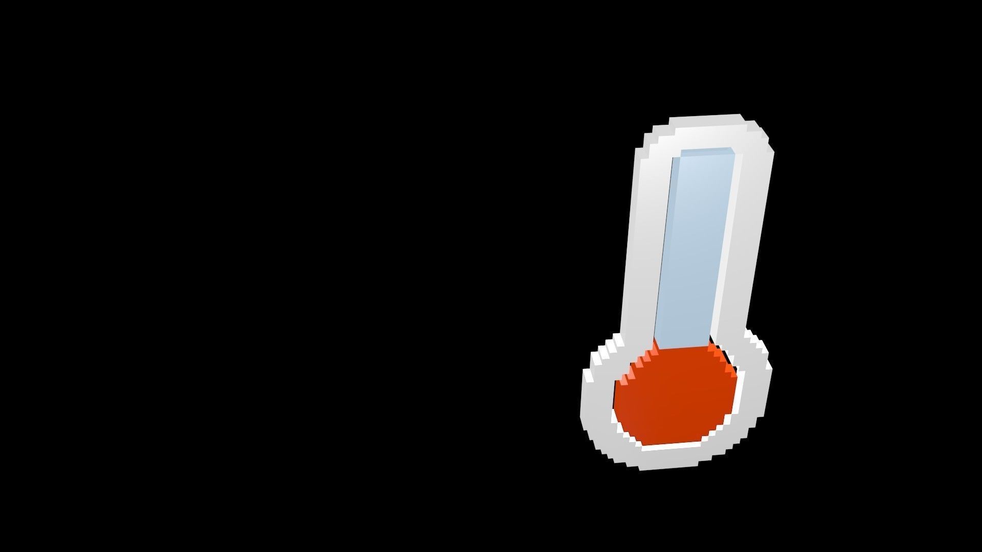 Thermometer symbol voxel 3D model_5