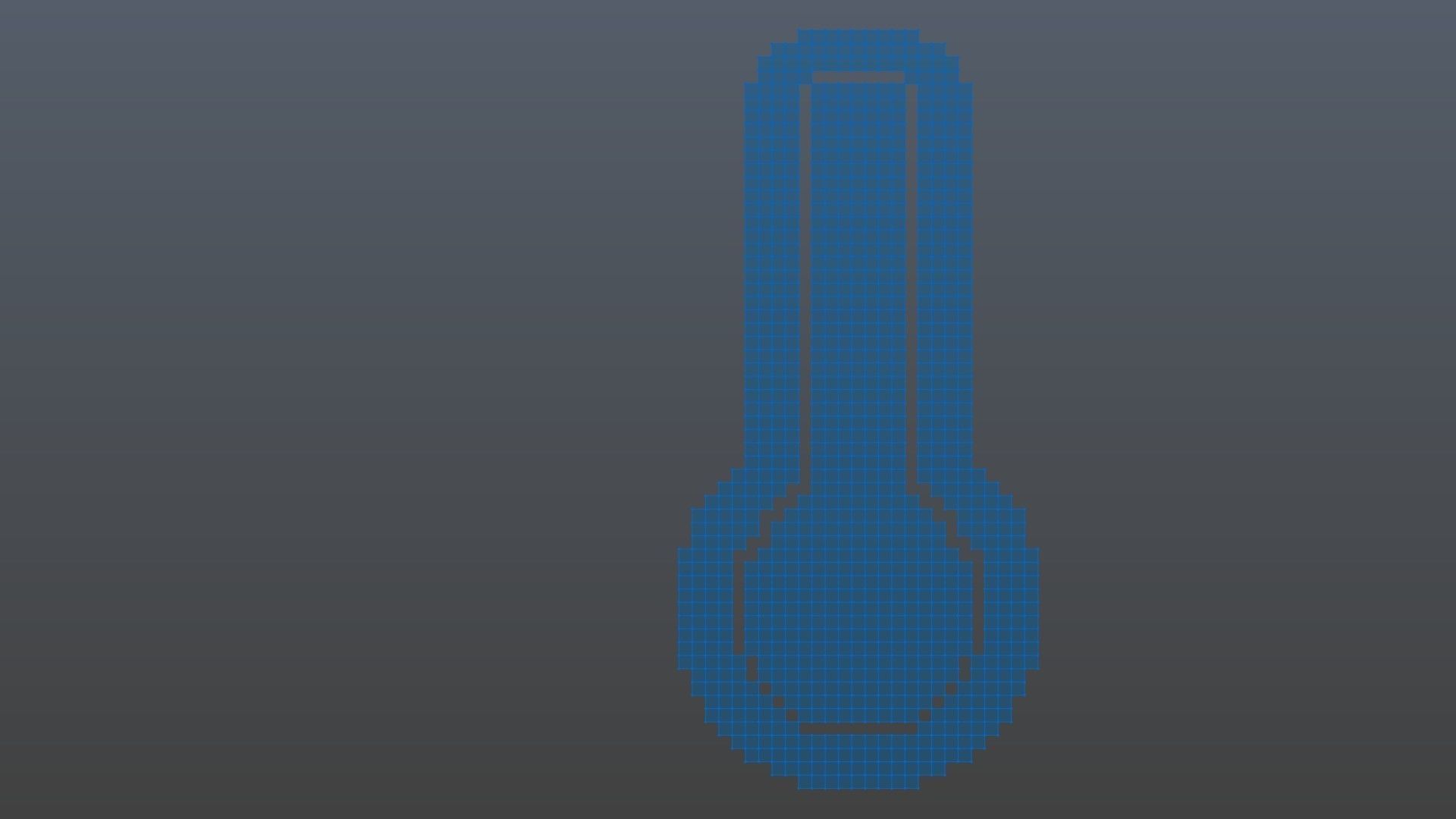 Thermometer symbol voxel 3D model_10