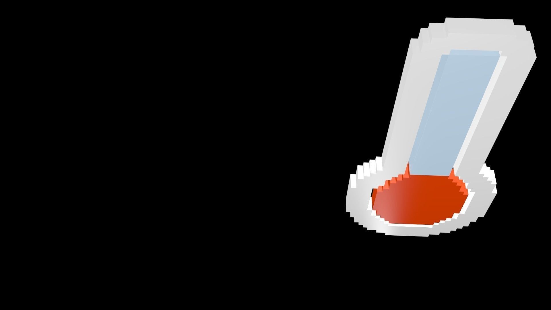 Thermometer symbol voxel 3D model_7