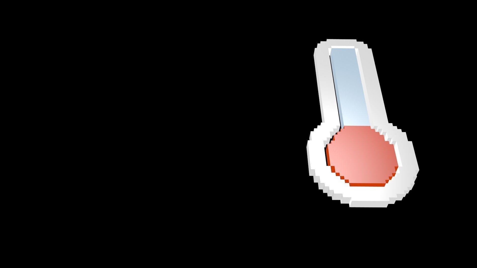 Thermometer symbol voxel 3D model_1