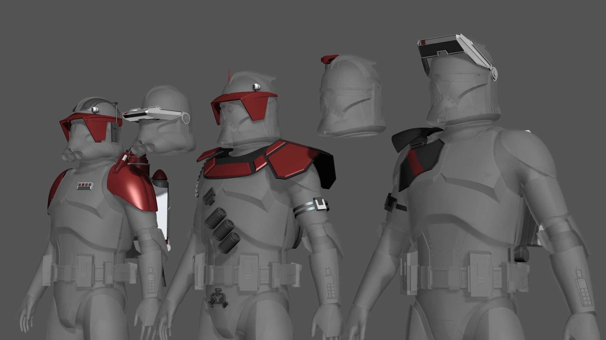 Clone Armor Accessories Pack 3D print model_1