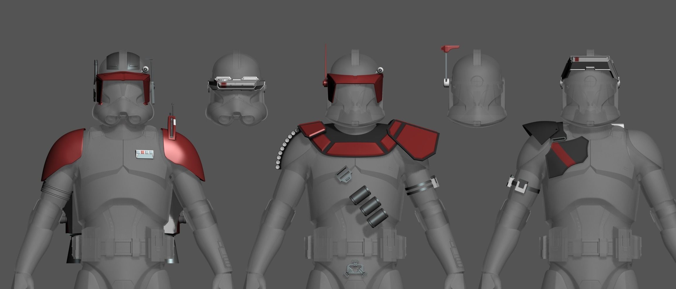 Clone Armor Accessories Pack 3D print model_3