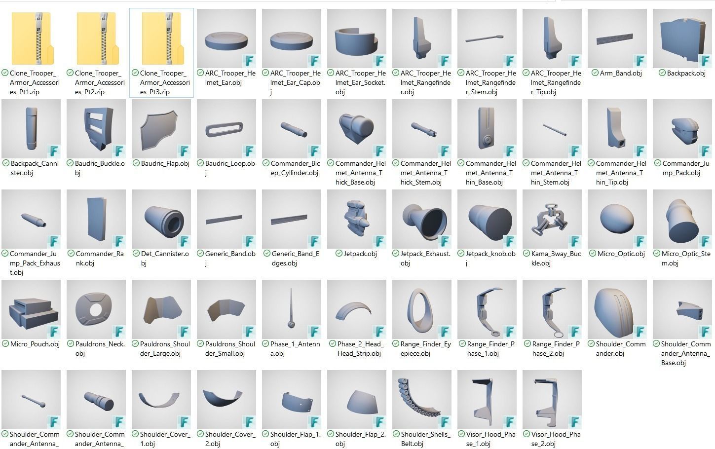 Clone Armor Accessories Pack 3D print model_6