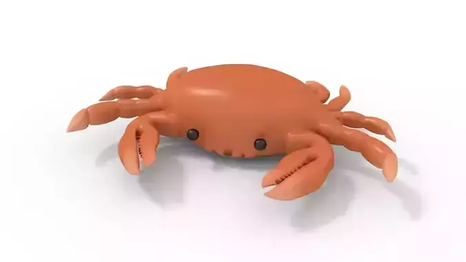 Crab Rigged Orange 3D model