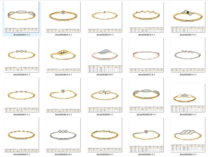 BULK-3DM-With Gems-BRACELET 20 Files-1 3D print model