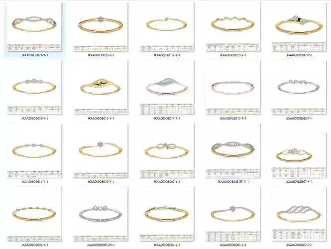 BULK-3DM-With Gems-BRACELET 20 Files-1 3D print model