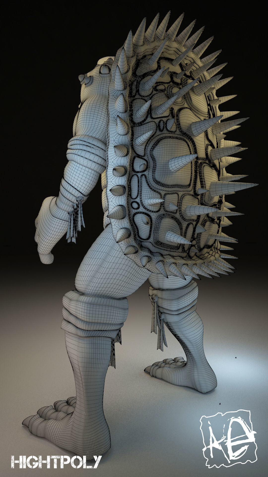 Bibop from TMNT Low-poly 3D model_12
