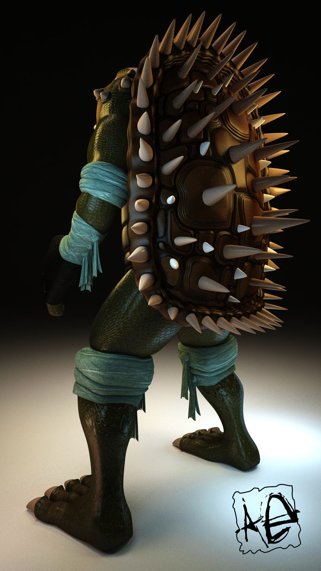 Bibop from TMNT Low-poly 3D model_9