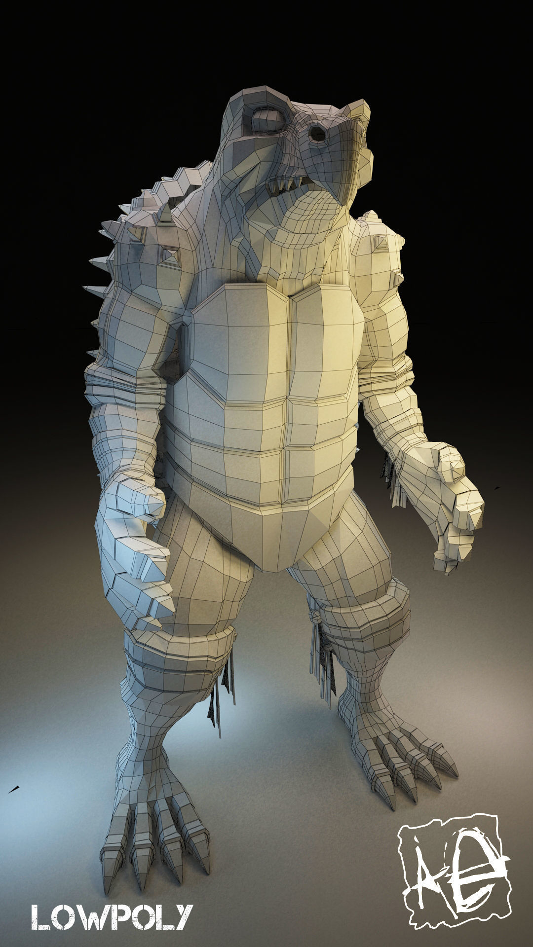 Bibop from TMNT Low-poly 3D model_3