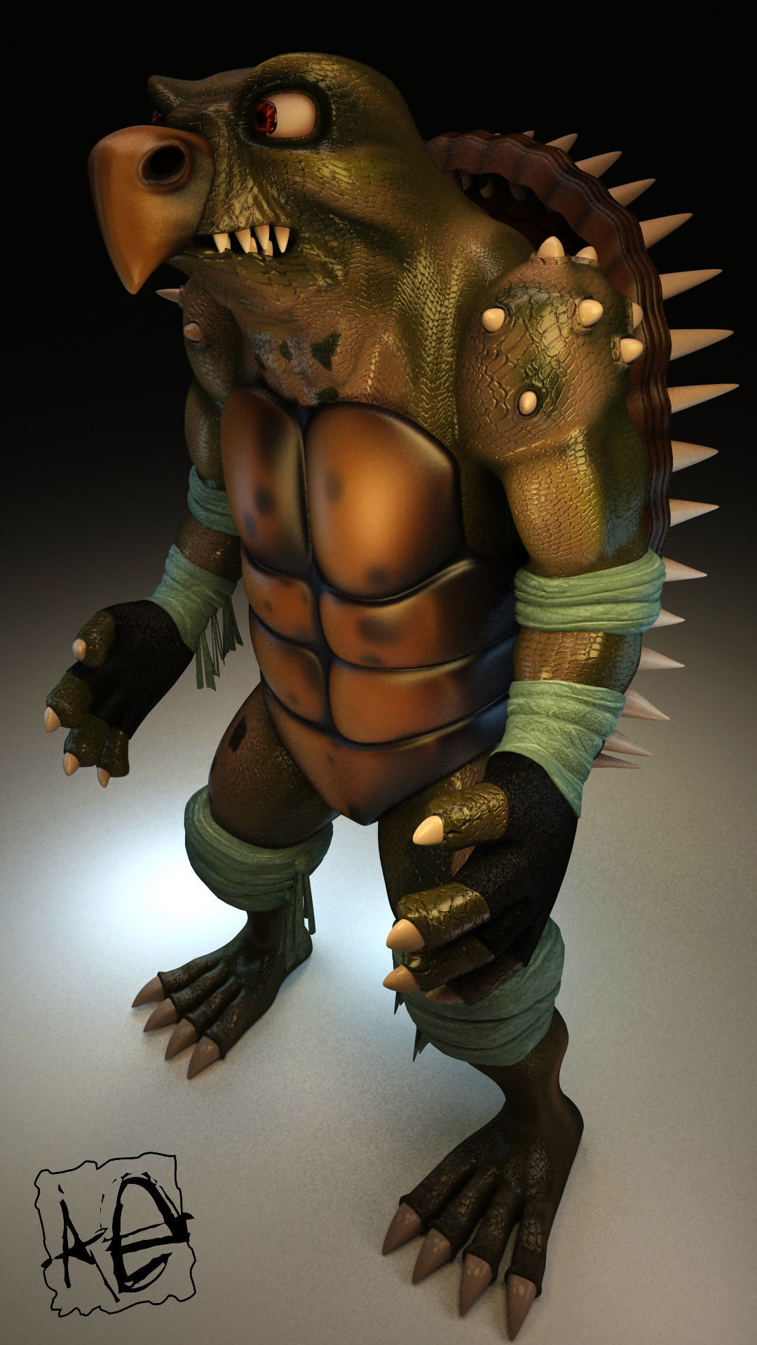 Bibop from TMNT Low-poly 3D model_5
