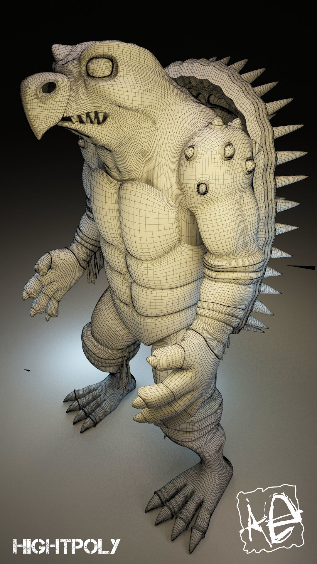 Bibop from TMNT Low-poly 3D model_8