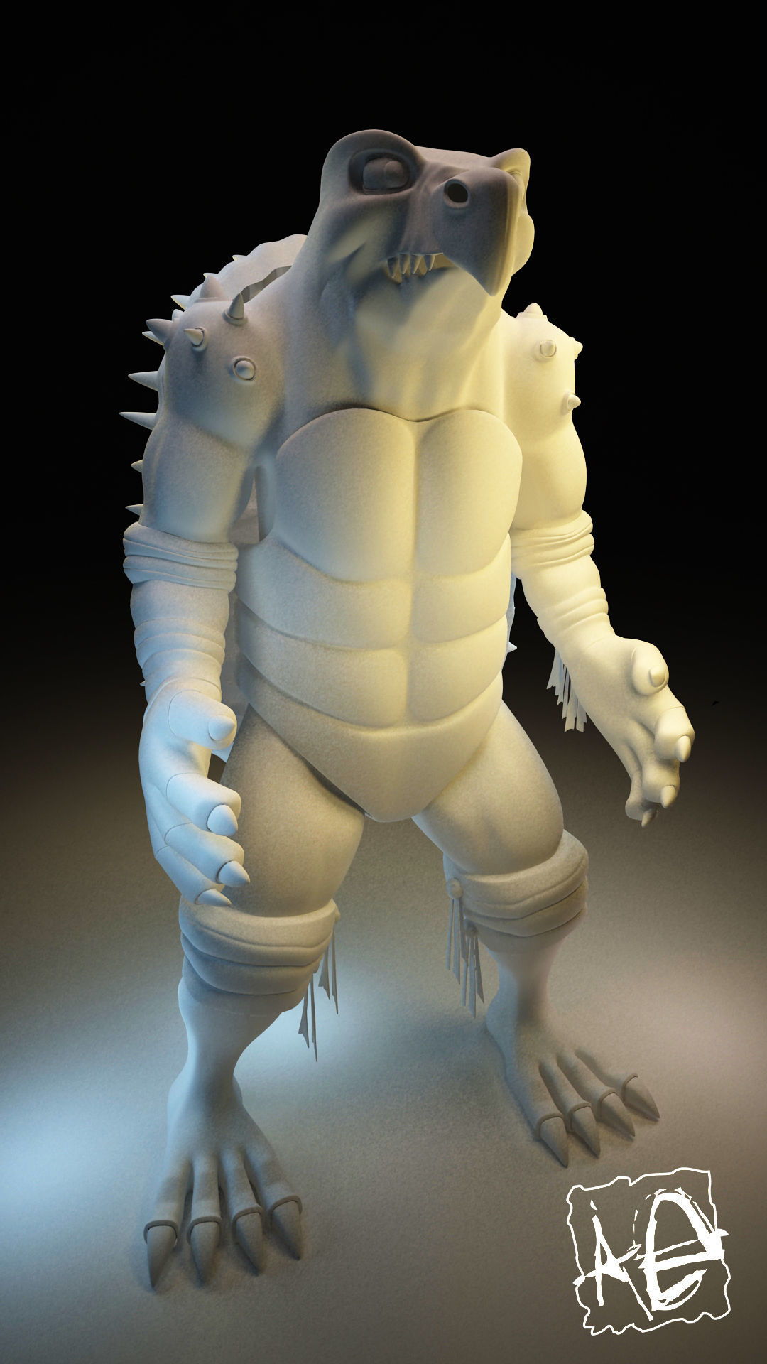 Bibop from TMNT Low-poly 3D model_2