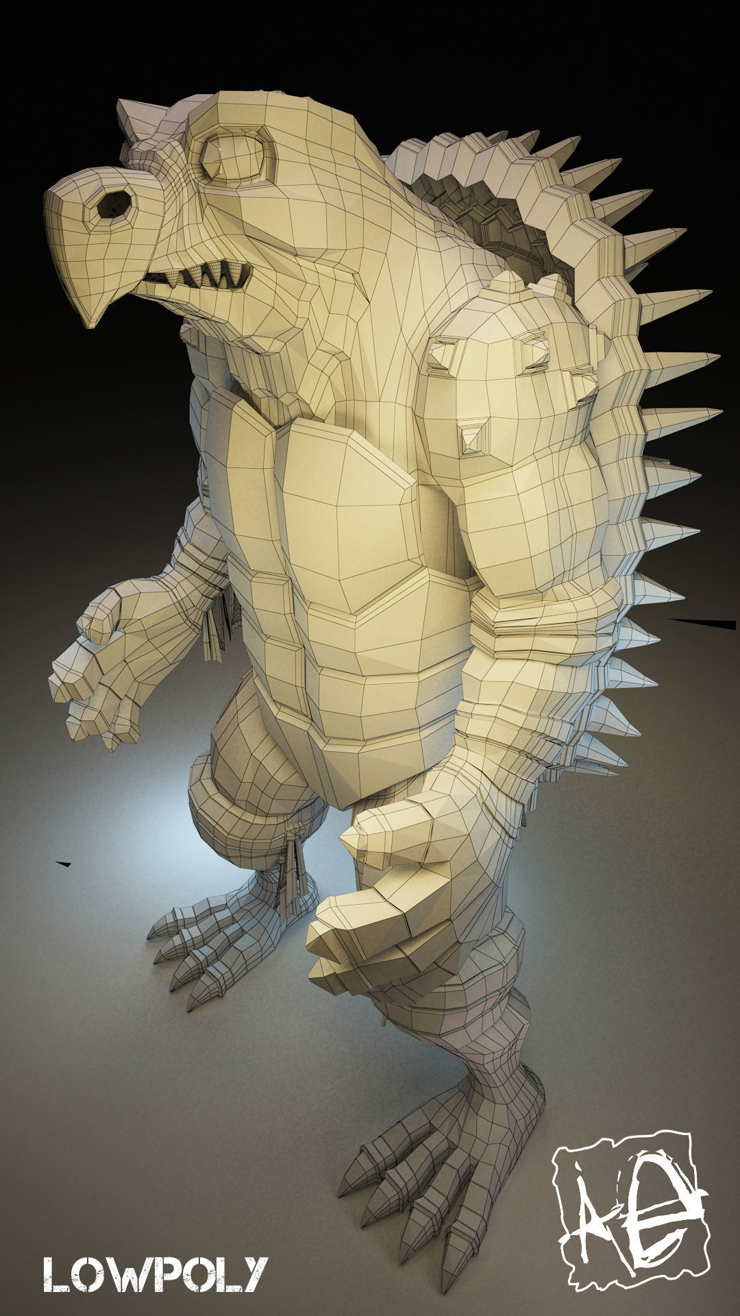 Bibop from TMNT Low-poly 3D model_7